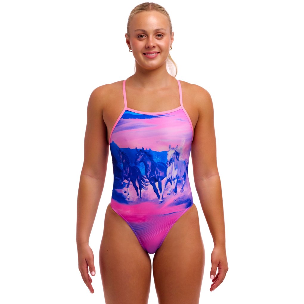 Funkita Tie Me Tight Eco One Piece Swimsuit Women - Ride Time