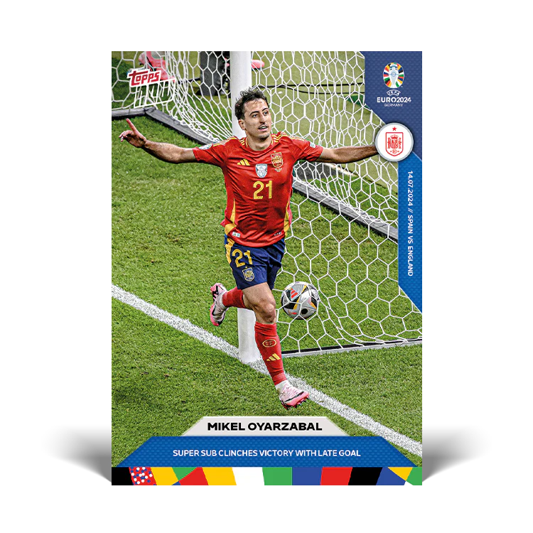 Mikel Oyarzabal - Super sub clinches victory with late goal - EURO 2024 TOPPS NOW® Card 65