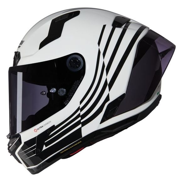 Nolan X-804 RS Full-Face Helmet – ULTRA CARBON – ALA – White / BlackRef: NL1620
