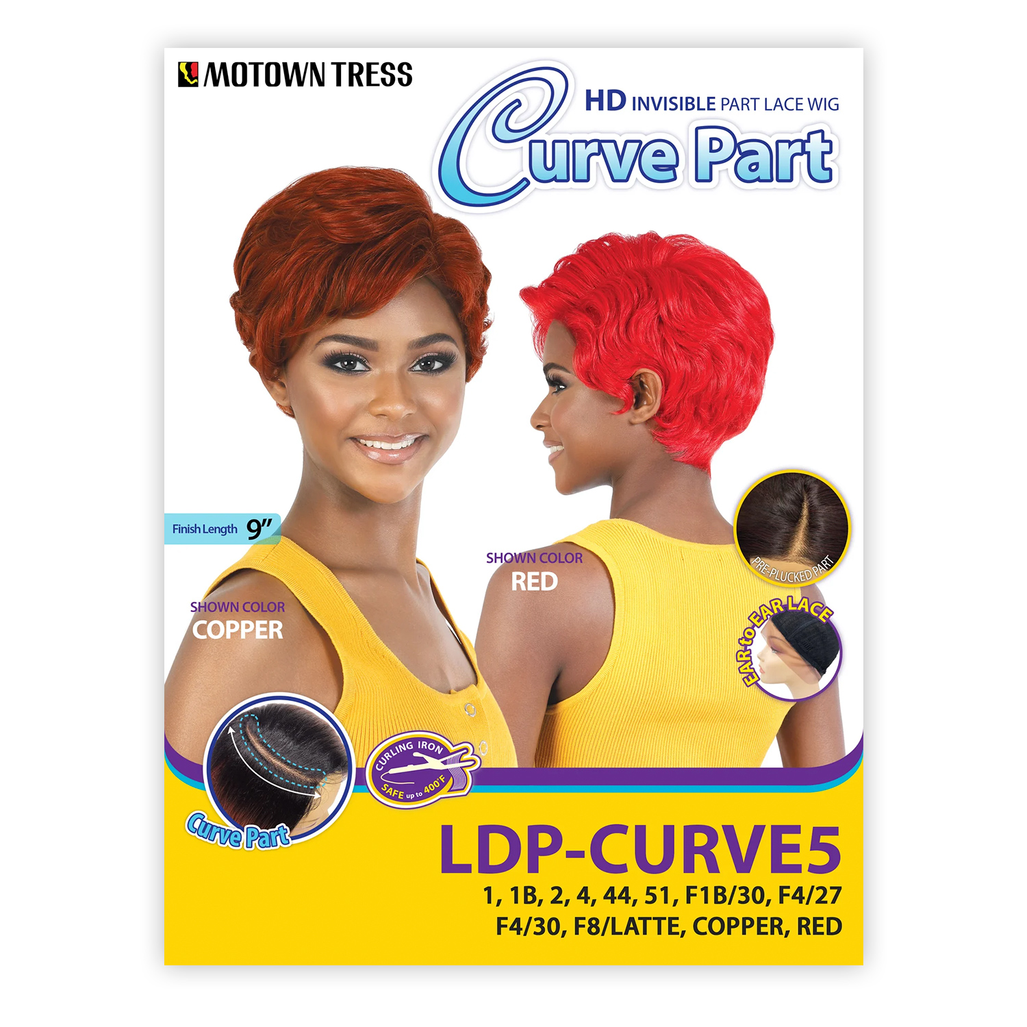 Motown Tress Lace Front Wig HD Curve Invisible Part LDP-Curve5