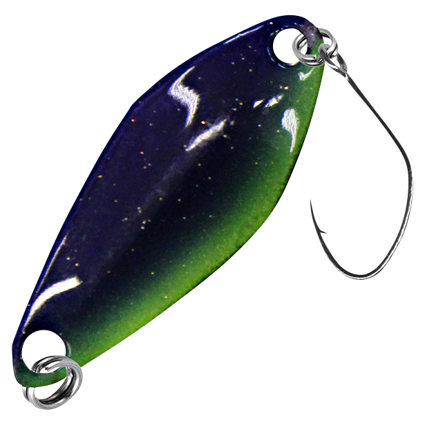 FTM Trout Spoon Tremo (2.3 g, Violet\/Green, Black)