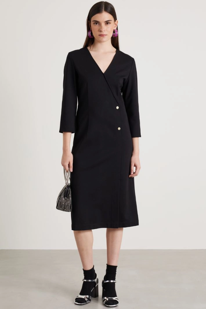 Jersey tight dress - BLACK