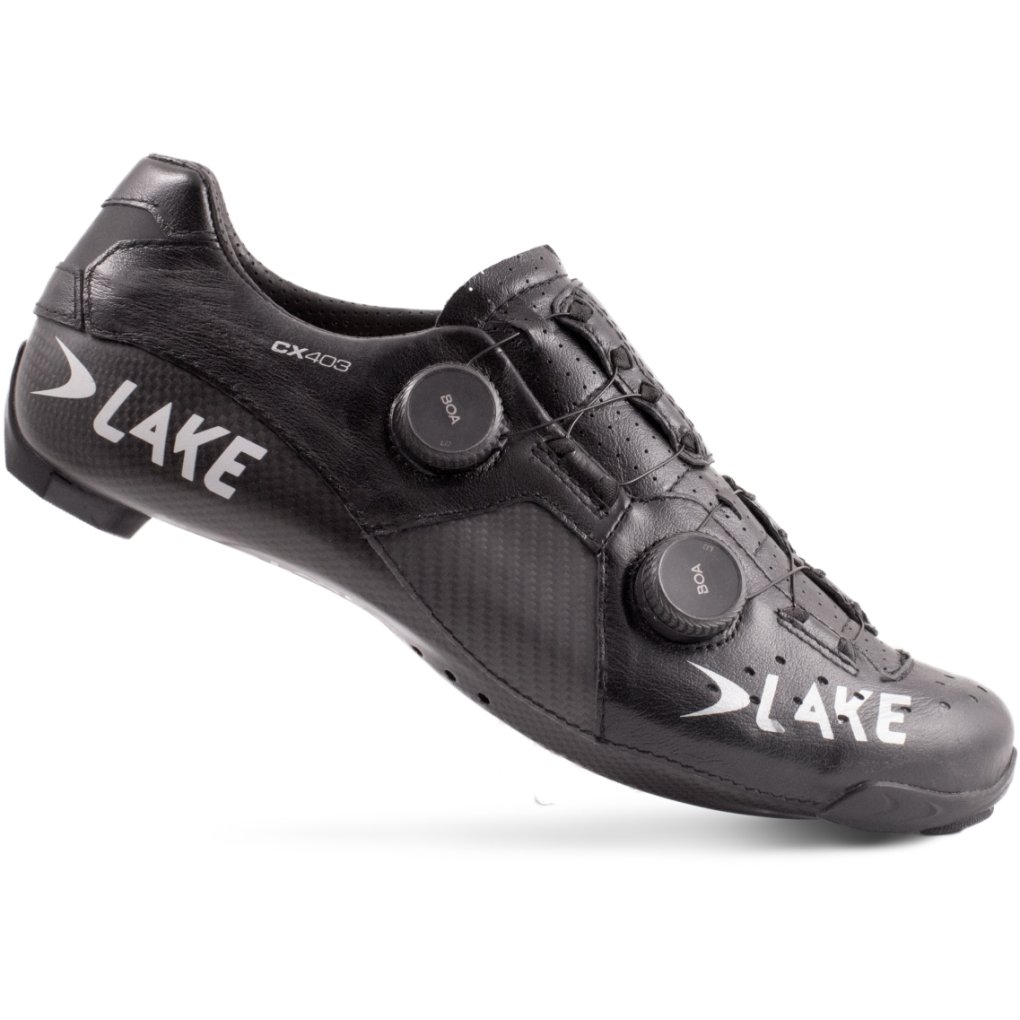 Lake CX403 Road Shoes Men - Wide - black/silver