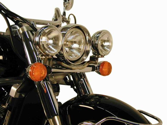 Hepco & Becker Twinlight (road) lights with bracket and cable - chromeHONDA 750 VT 750 SHADOW - 2004 - 2007Ref: Hbe04535A / 400939 00 02