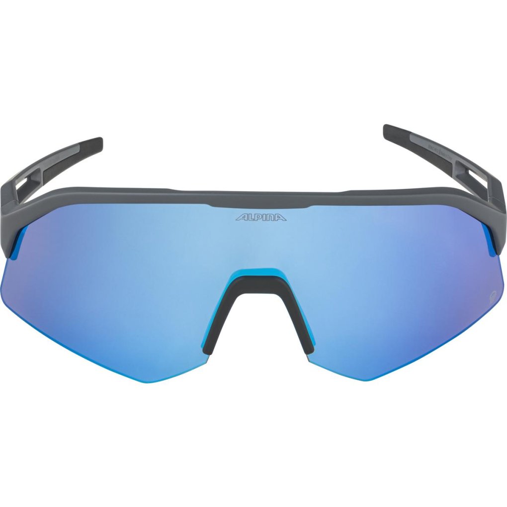 Alpina Sonic HR Q Glasses - midnight-grey matt/mirror blue