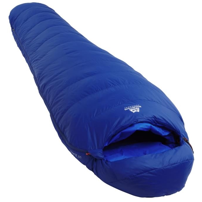 Mountain Equipment Olympus 300 Long Sleeping Bag ME-006963 - zip left - admiral blue