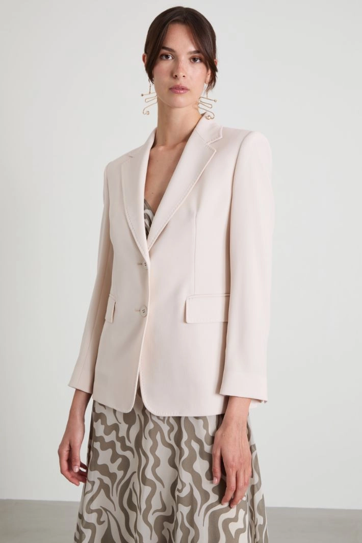 Crepe fabric blazer - LIGHT PINK