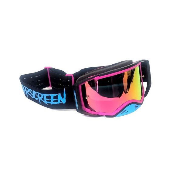 Cross Airscreen Aero 01 mx MX Iridium Blue 2025 - Black / Rose screenRef: Asm0091 / 001-018-Ir1