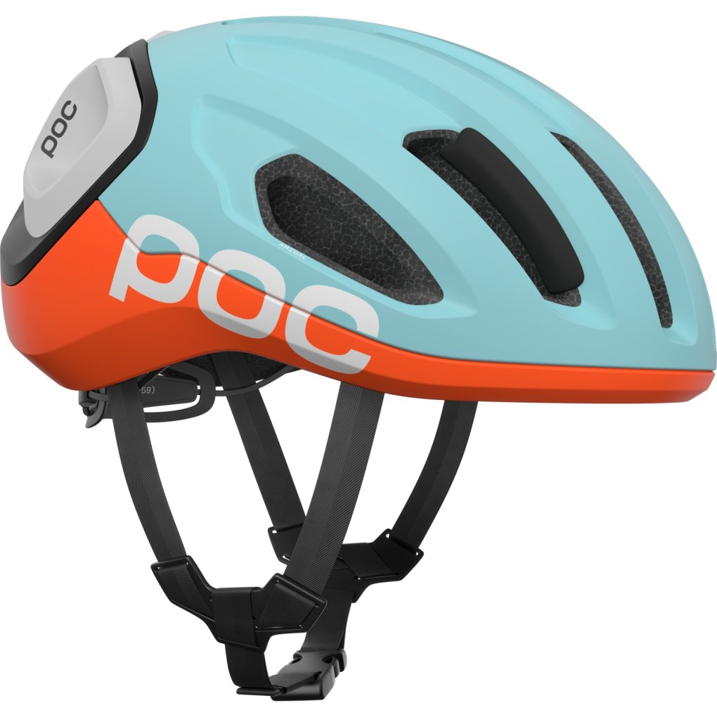 POC Amidal MIPS Helmet - 8877 Indicolite Blue Matt/Carnelian Orange Matt