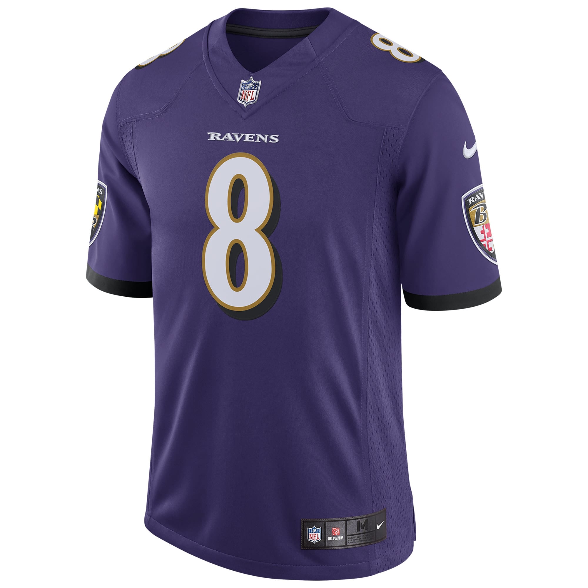 Lamar Jackson #8 Baltimore Ravens Nike Speed Machine Limited NFL Jersey Purple