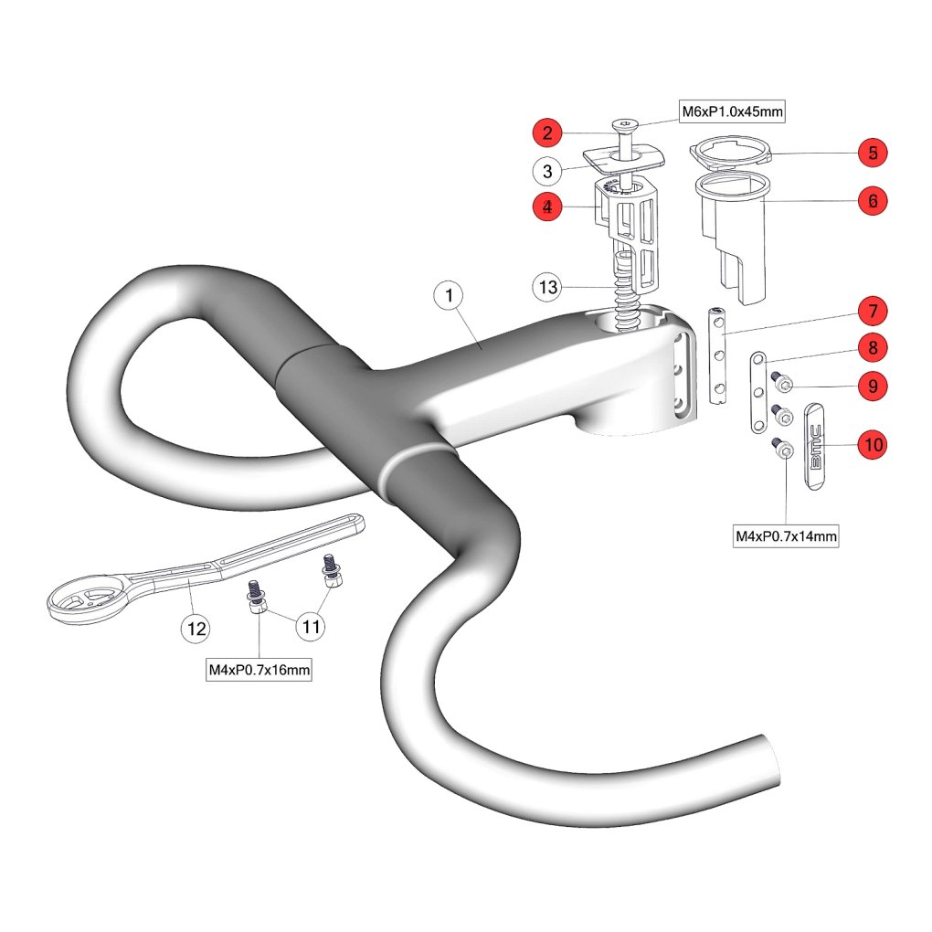 BMC ICS2 Carbon EVO Cockpit Hardware - 30007218