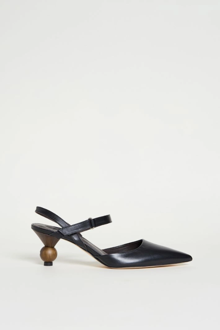 Boule heel slingbacks - BLACK