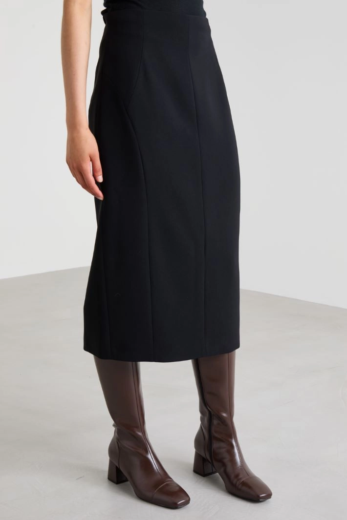 Cady pencil skirt - BLACK