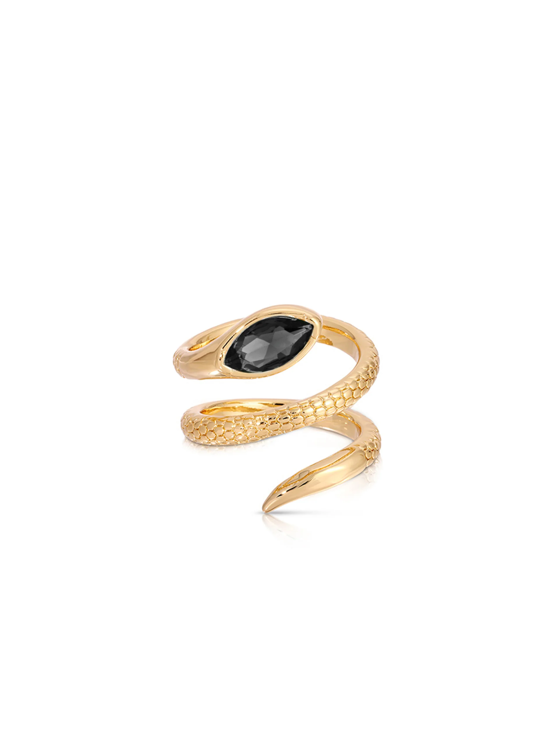 Marquise Coiled Snake Ring