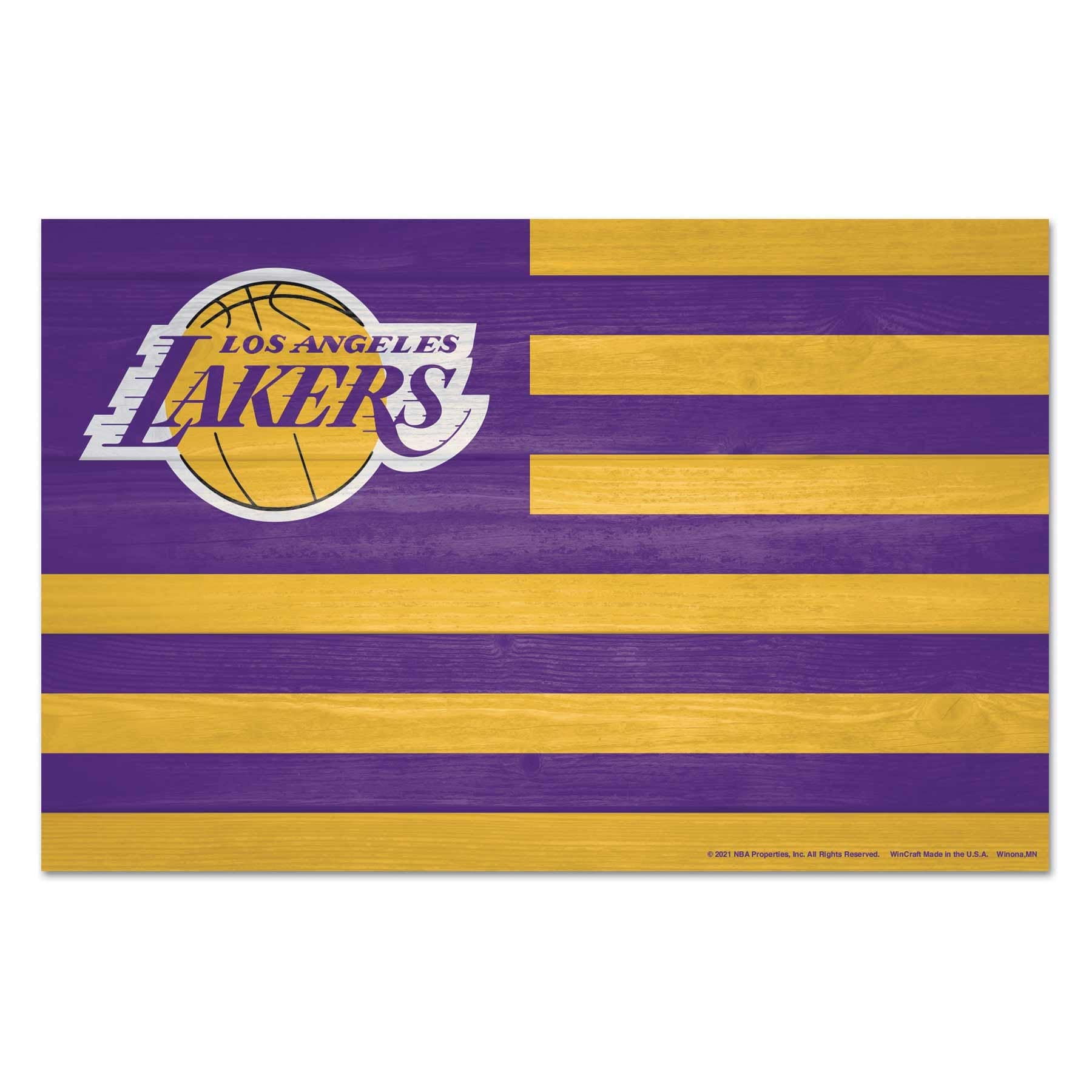 Los Angeles Lakers Americana WinCraft NBA Wood Sign