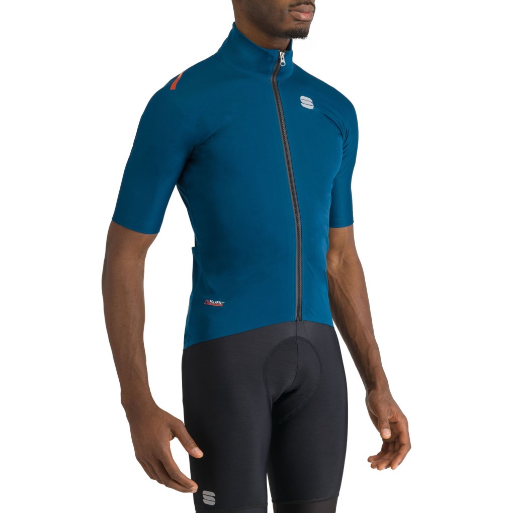 Sportful Fiandre Pro 2 Jacket Short Sleeves Men - 415 Teal Blu