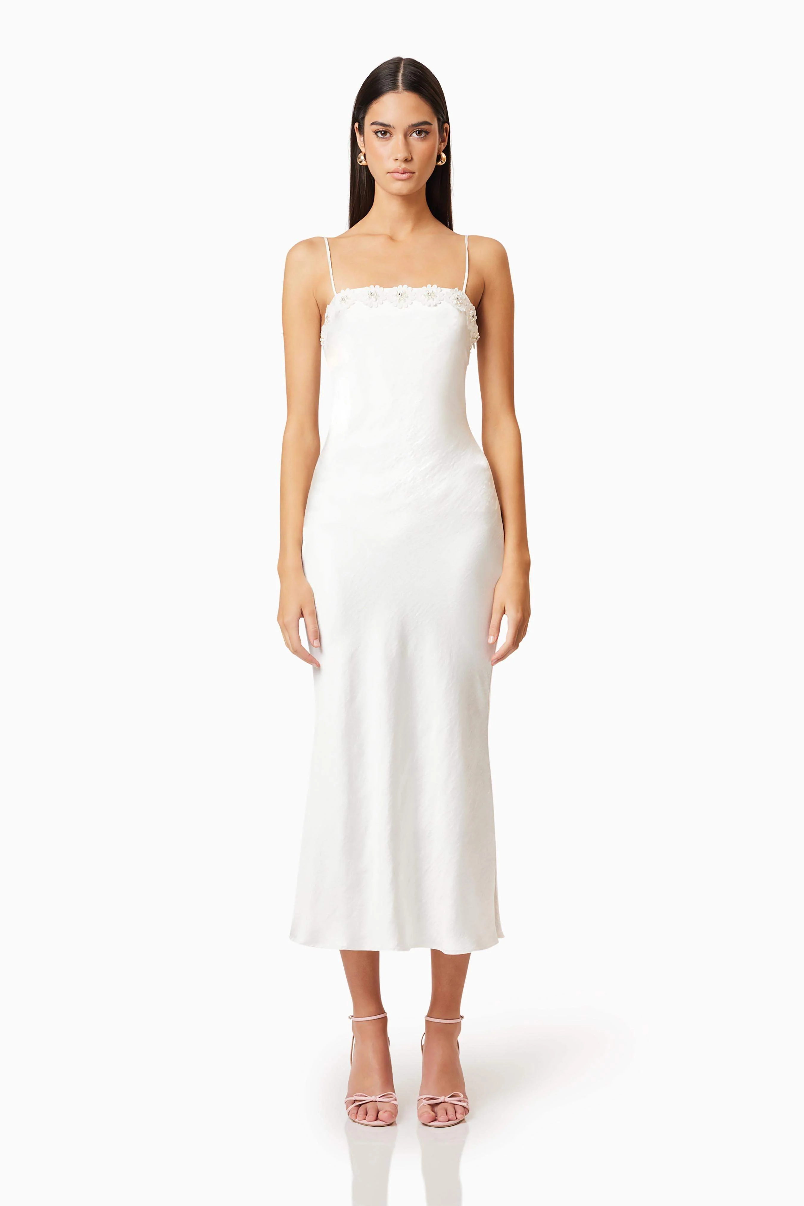 Clarissa Midi Dress In White