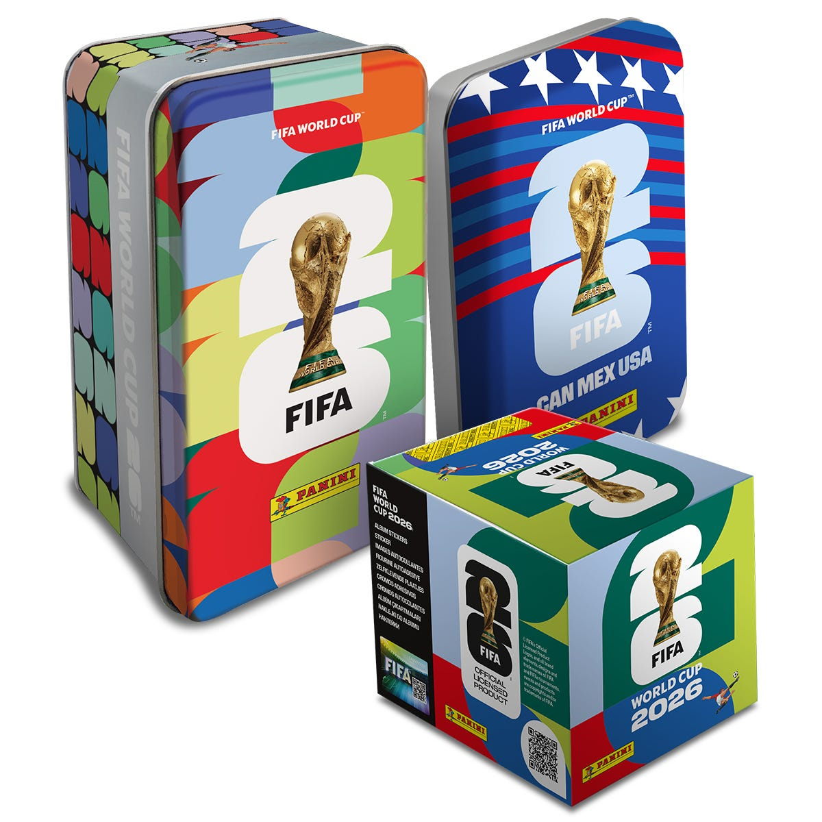 The Panini FIFA World Cup 2026™ official sticker collection is here! - Box of 50 Packets plus a Pocket Tin and Classic Tin
