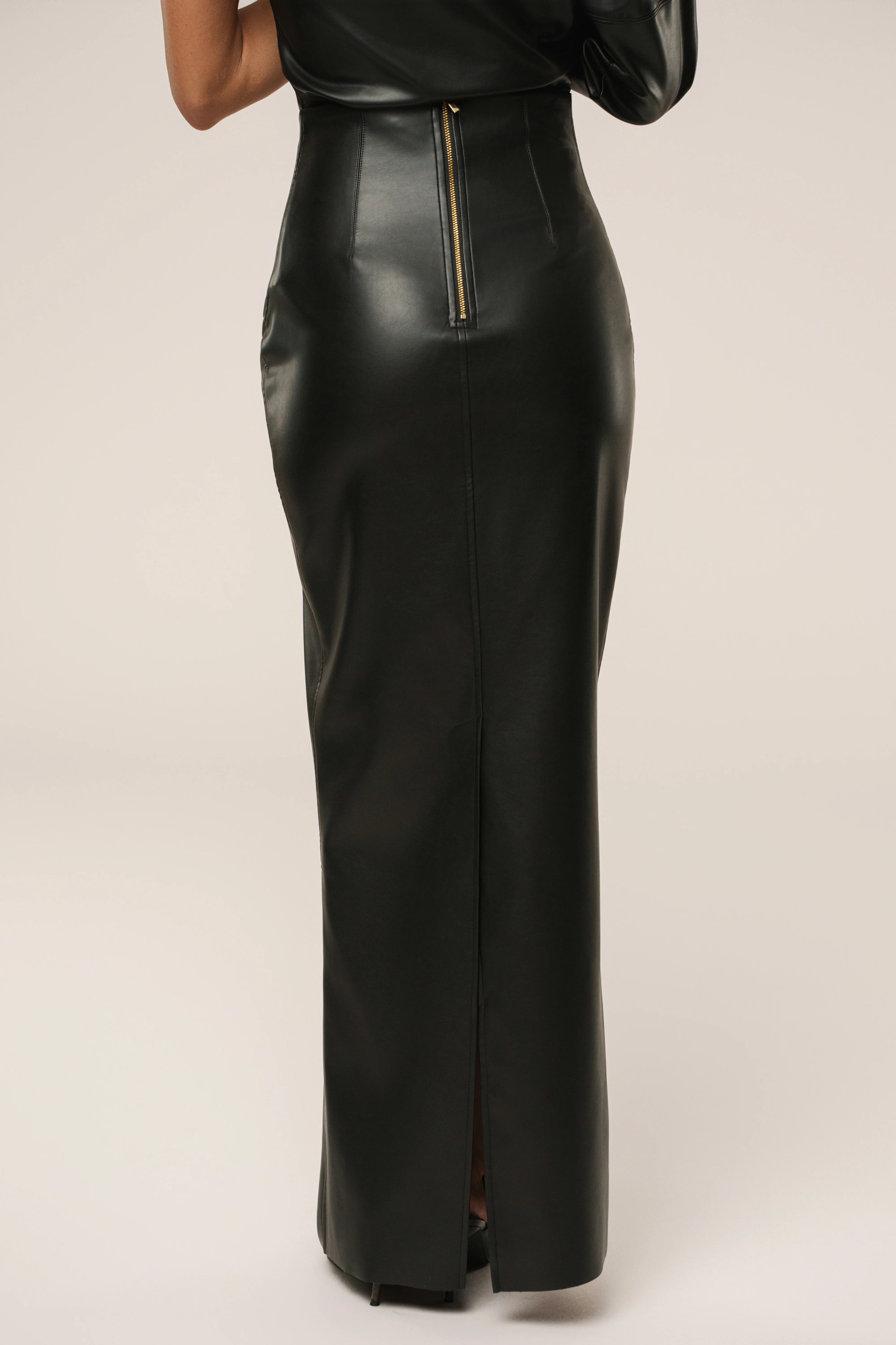 Black Ace PU Leather Skirt