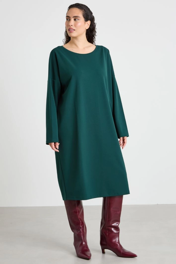 Crepe dress - DARK GREEN