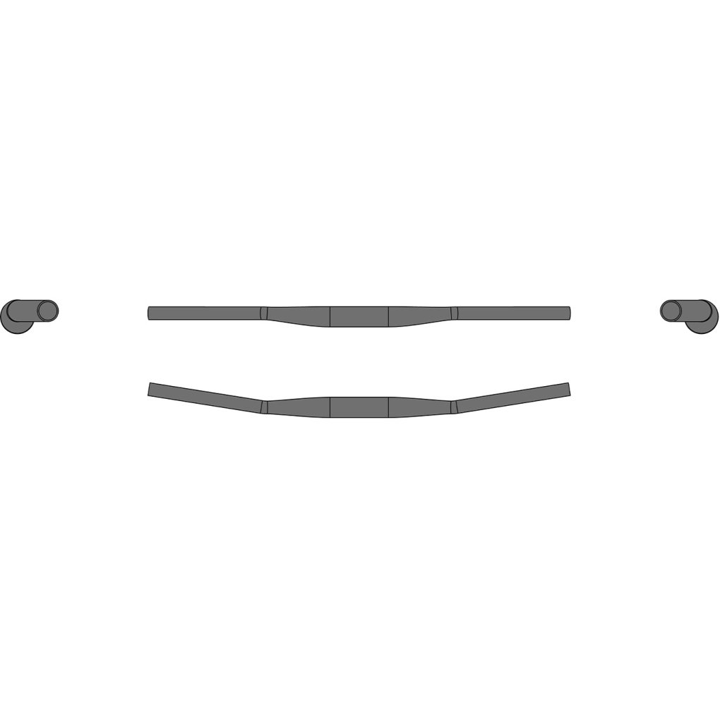 Ergotec Flat Bar Ray 35 MTB Handlebar - Safety Level 6 - matt black