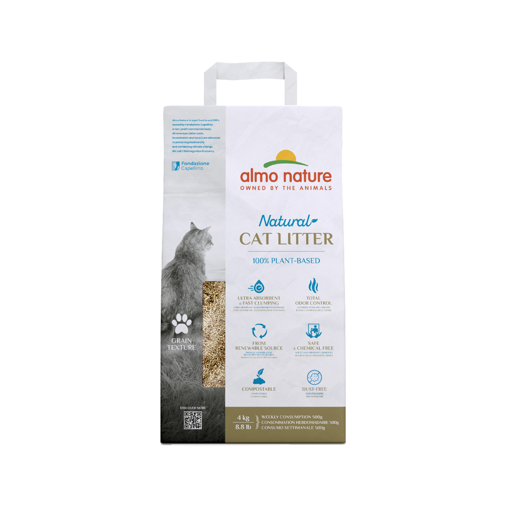 Almo Nature Cereal Textured Cat Litter - 4 kg