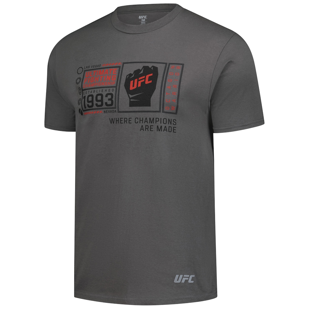 Men's Charcoal UFC Where Champions Are Made T-Shirt