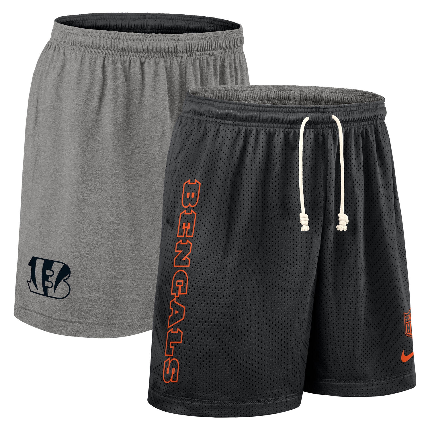 Cincinnati Bengals 2025 NFL Sideline Reversible Mesh Nike Dri-FIT Shorts Black