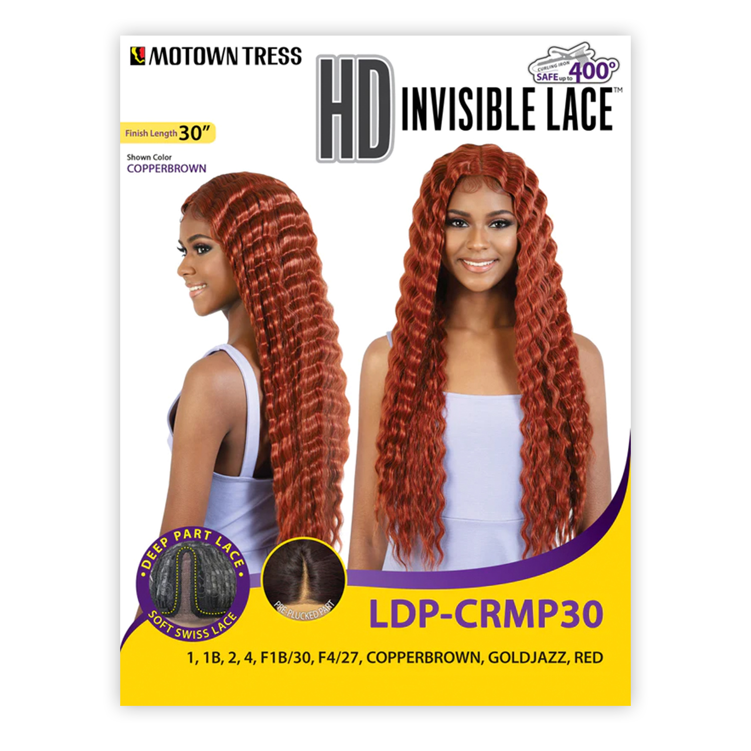 Motown Tress HD Lace Front Wig Invisible Deep Part LDP-Crmp30
