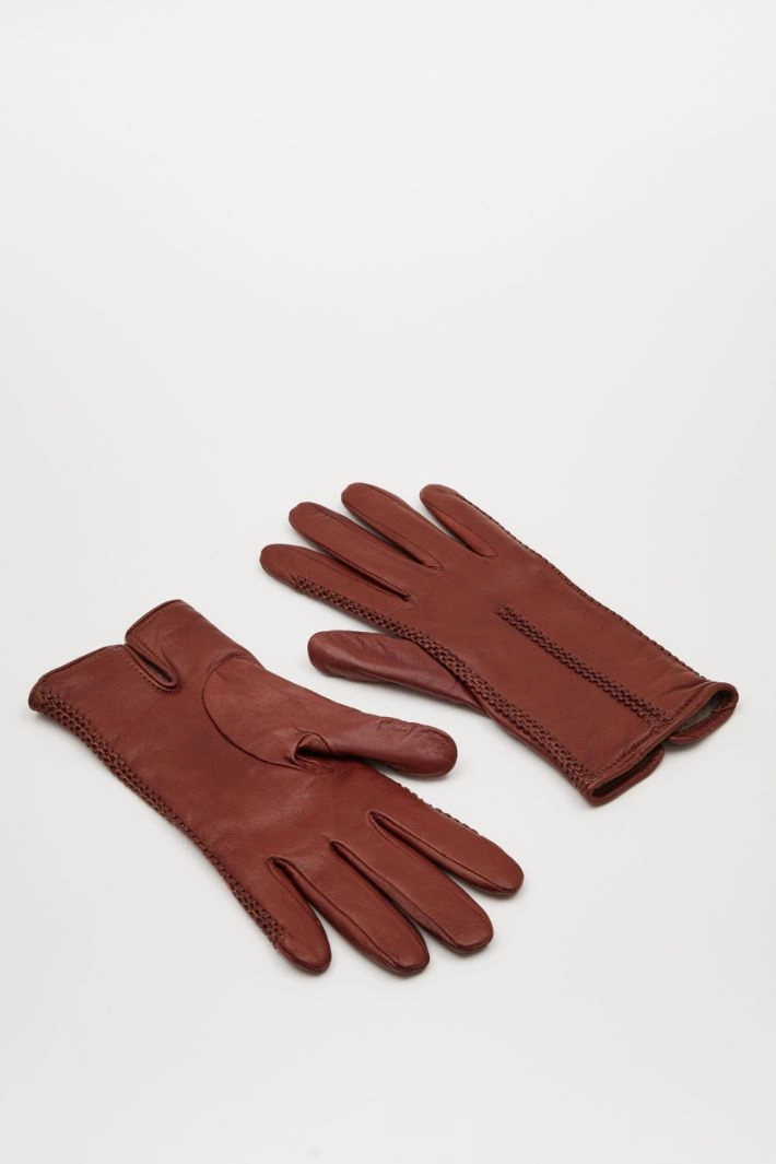 Stitched gloves - TOBACCO