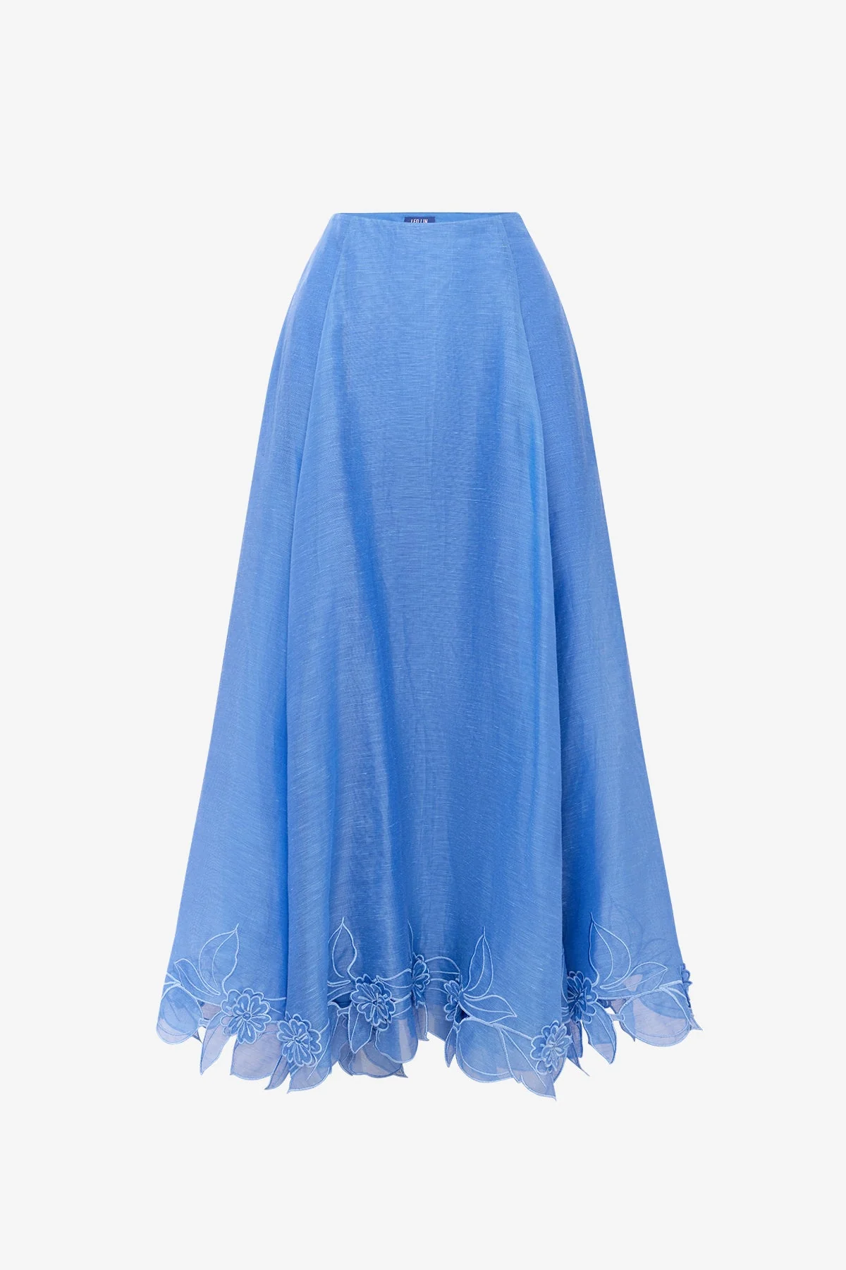 Leila Appliqué Midi Skirt - Azure