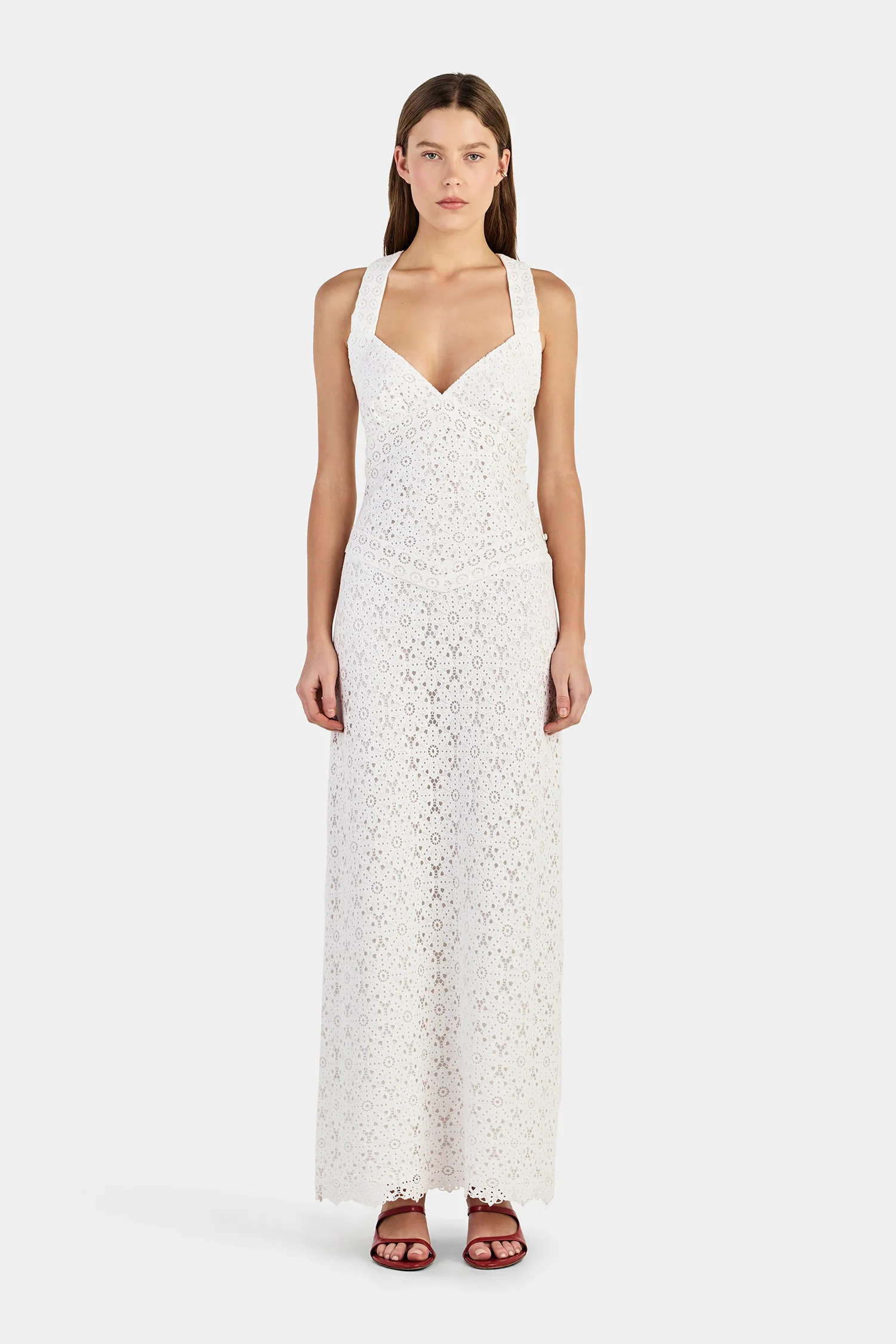 CODY CROCHET MAXI DRESS IVORY