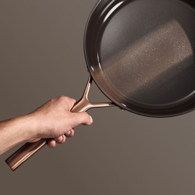2-pcs Aluminium Frying pan set brown
