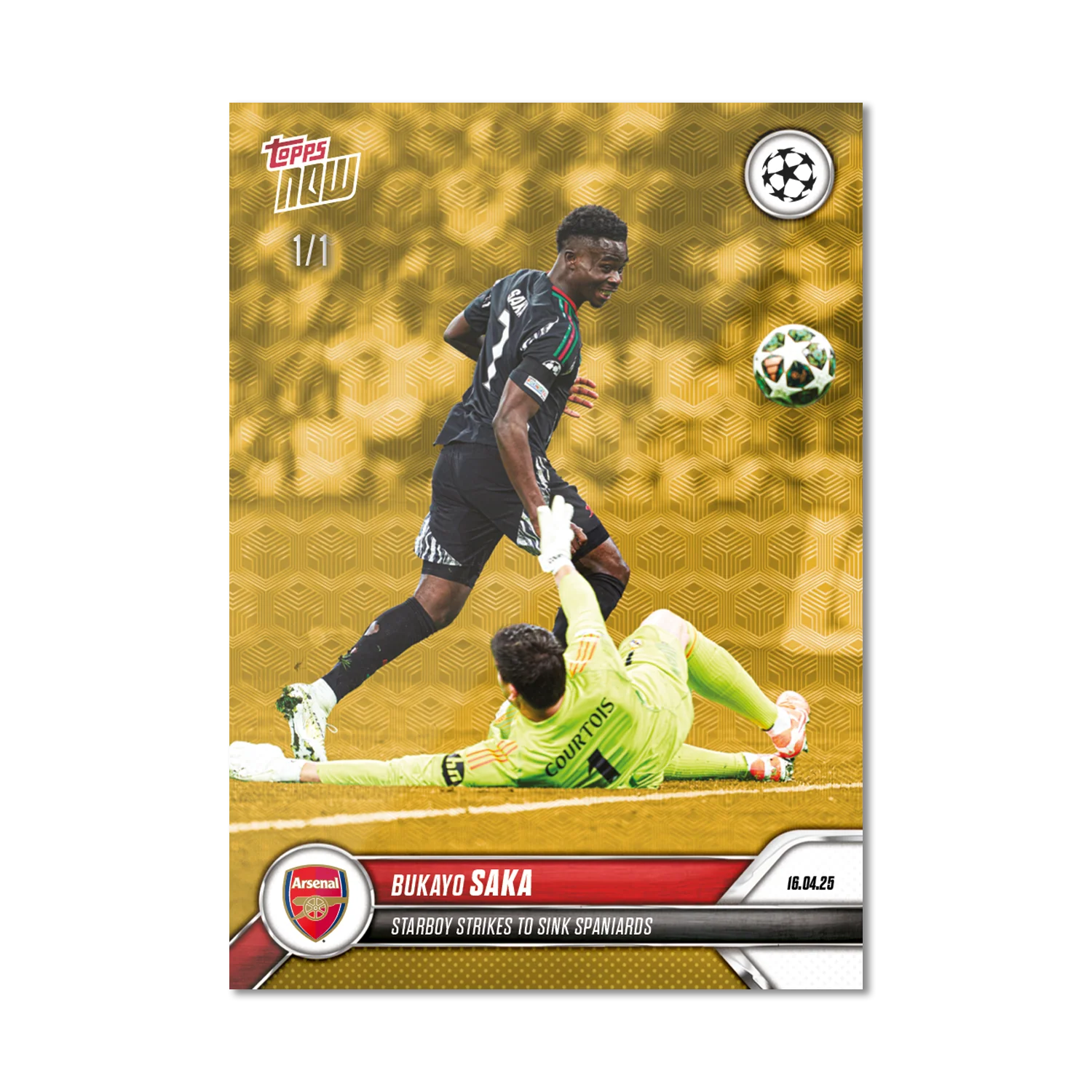 Bukayo Saka - 2024-25 UCL Topps NOW® - Card 145