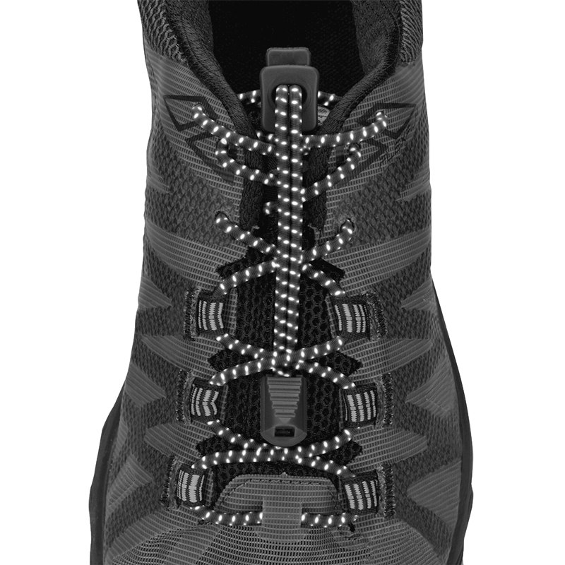 Nathan Sports Run Laces Reflective - black