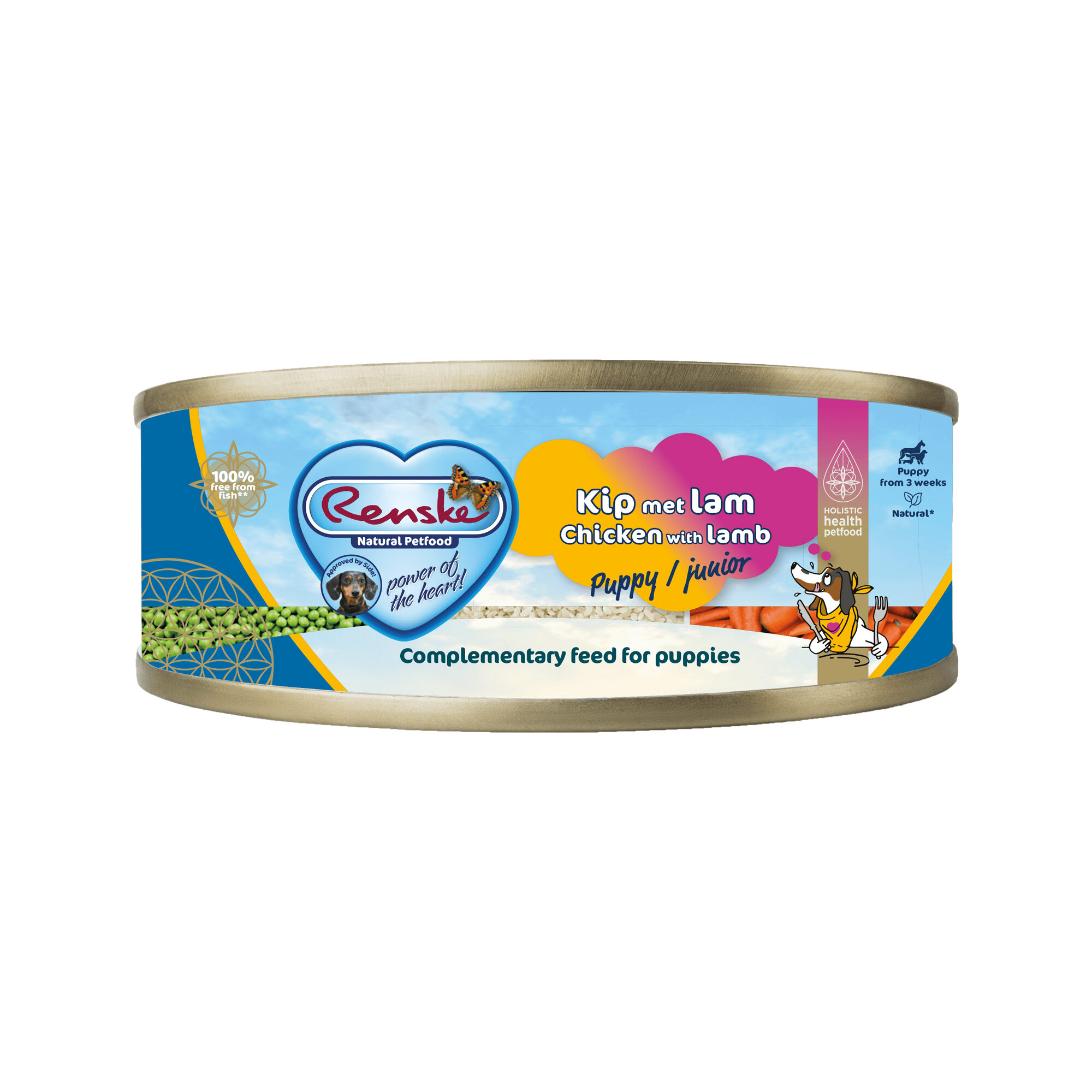 Renske Vers Dog Food - Tin - Chicken with Lamb - 24 x 95 g