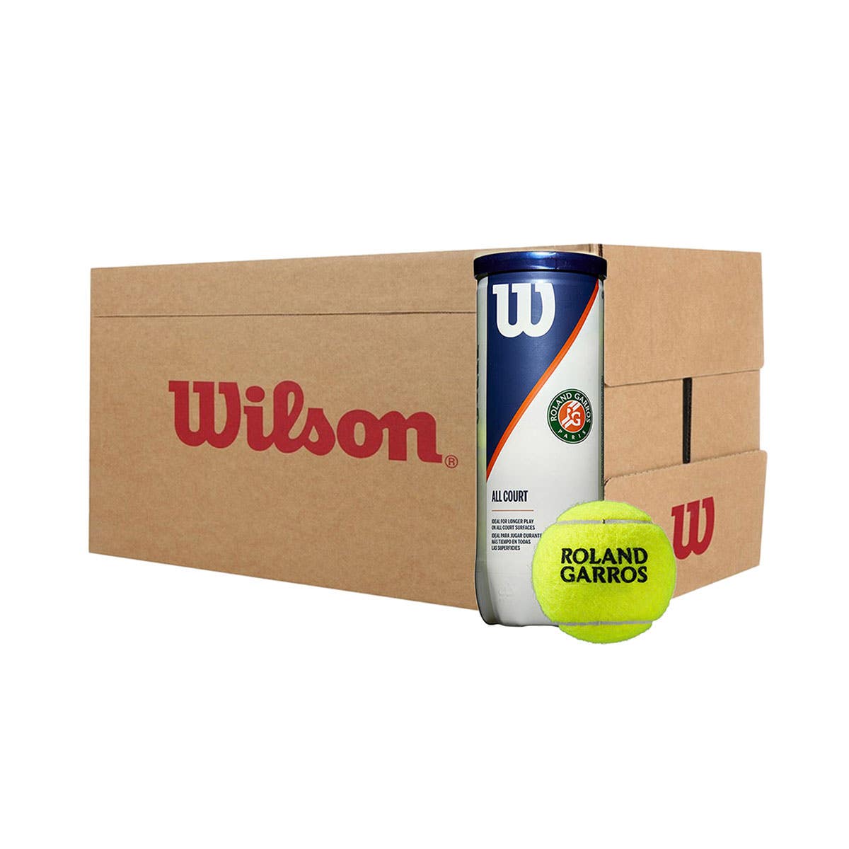 24-CAN CASE OF 3-BALL WILSON ROLAND GARROS ALL COURT WRT126400