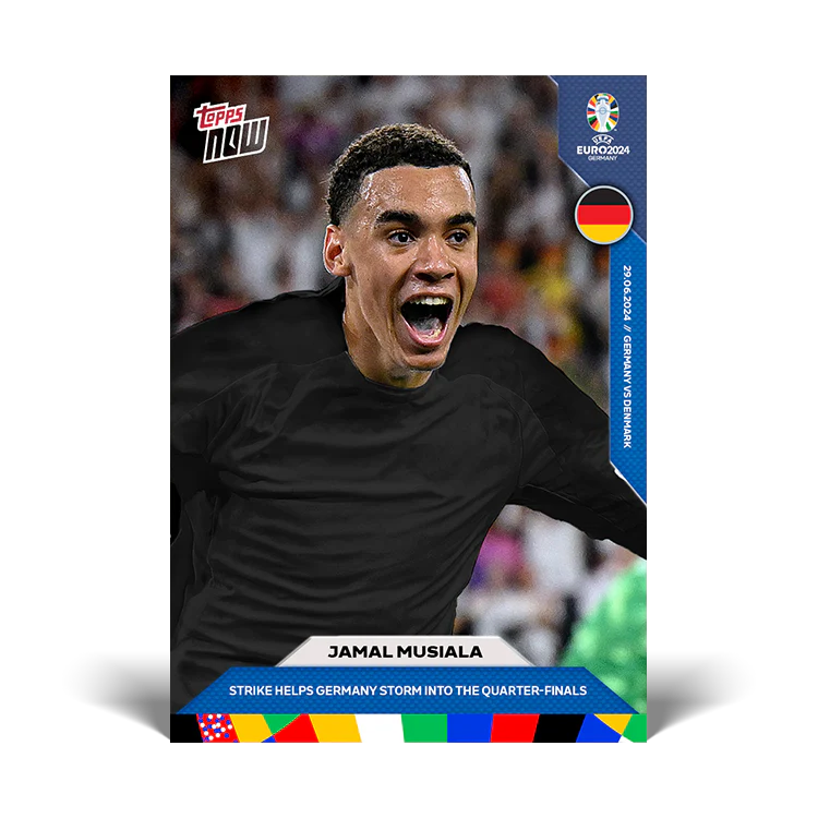Jamal Musiala - Strike helps Germany storm into the quarter-finals- EURO 2024 TOPPS NOW® Card 34
