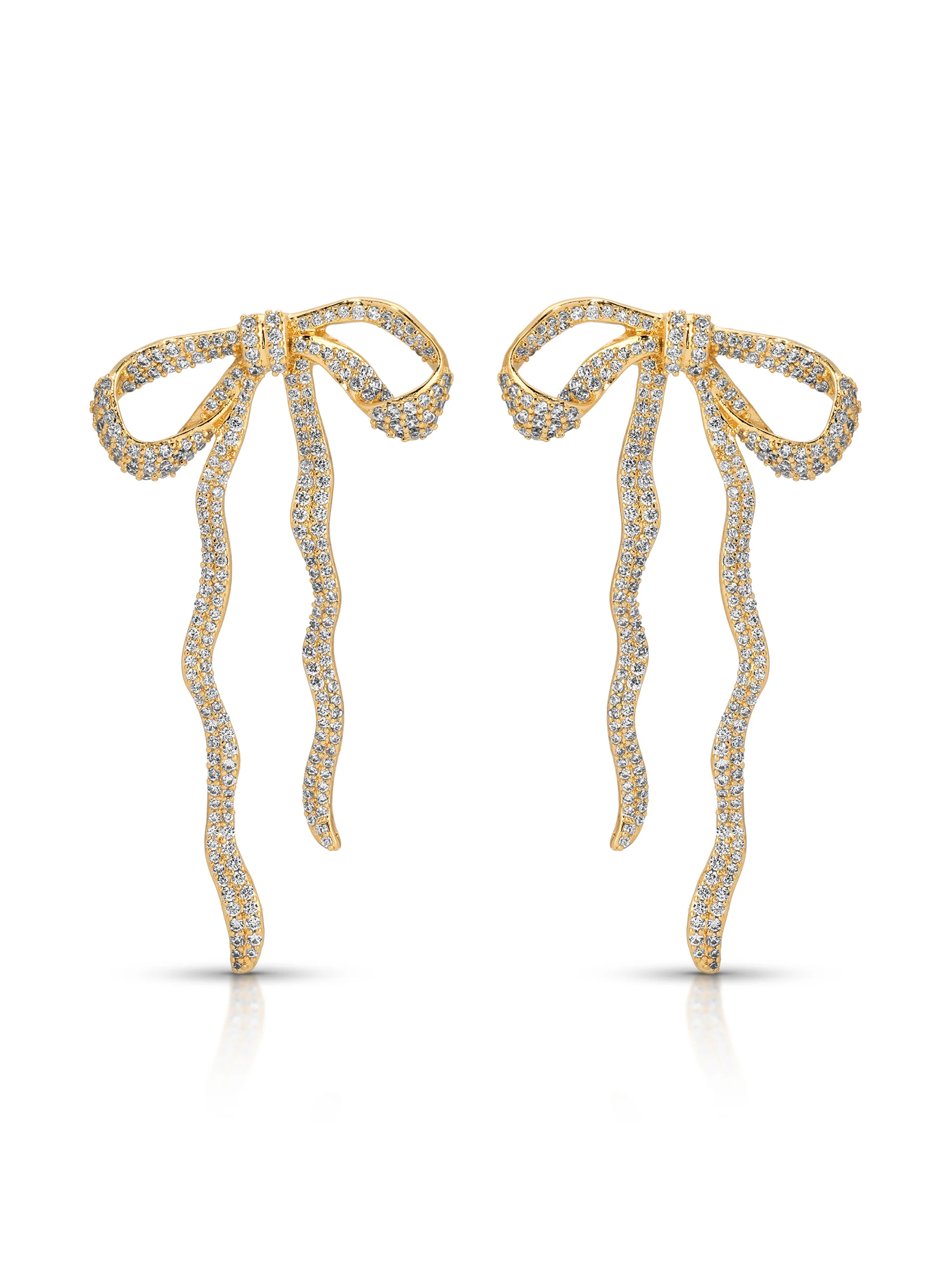 Pave Bow Earrings