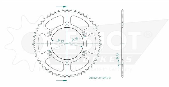 Esjot crown 51 teethRef: Esjo00091A / 12113027