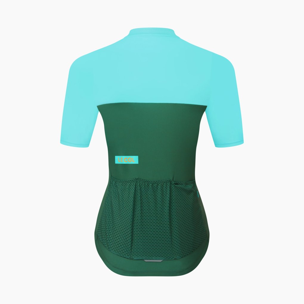 Le Col Sport Jersey Women - Forest Green/Cerulean