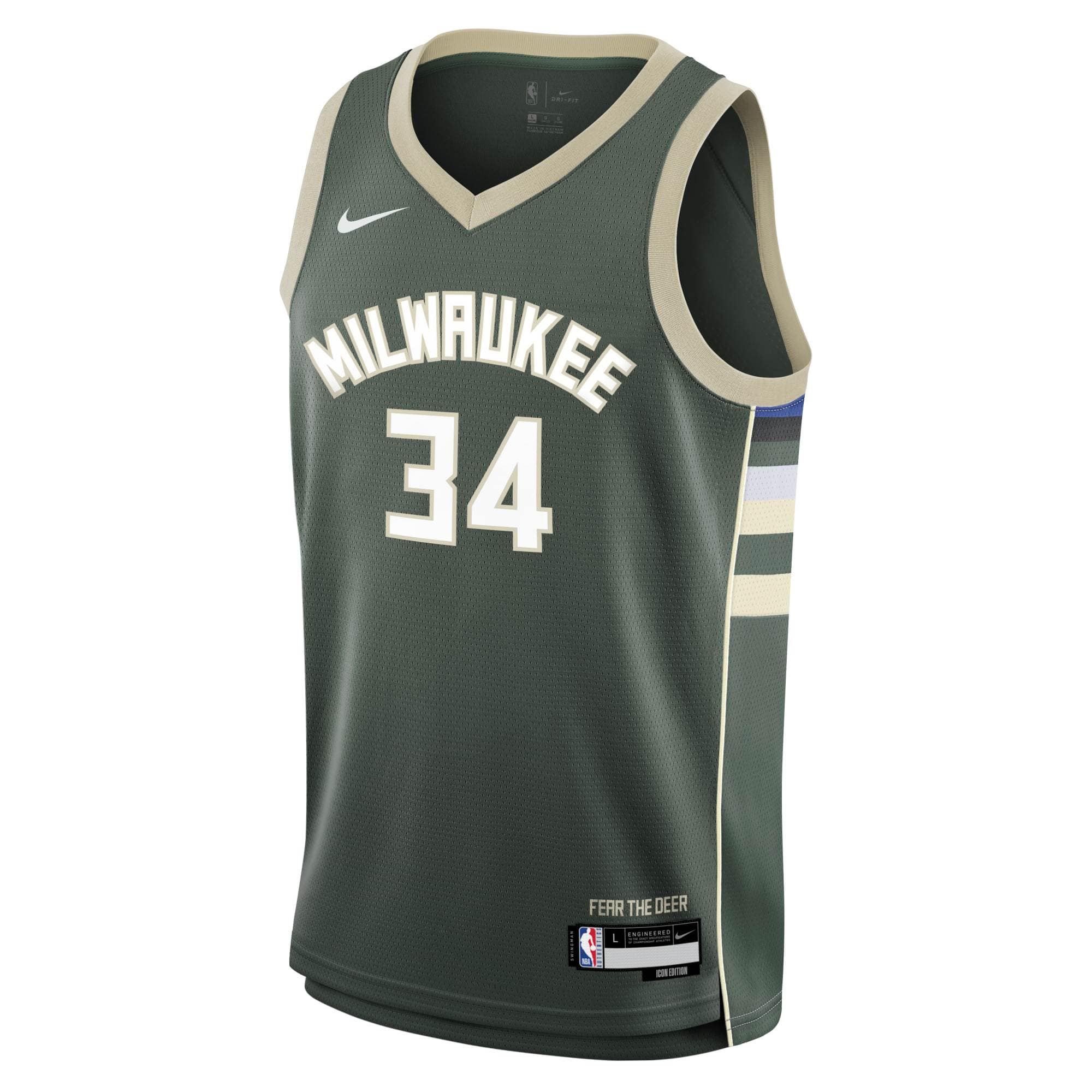 Giannis Antetokounmpo #34 Milwaukee Bucks Nike Swingman NBA Jersey Green (YOUTH)