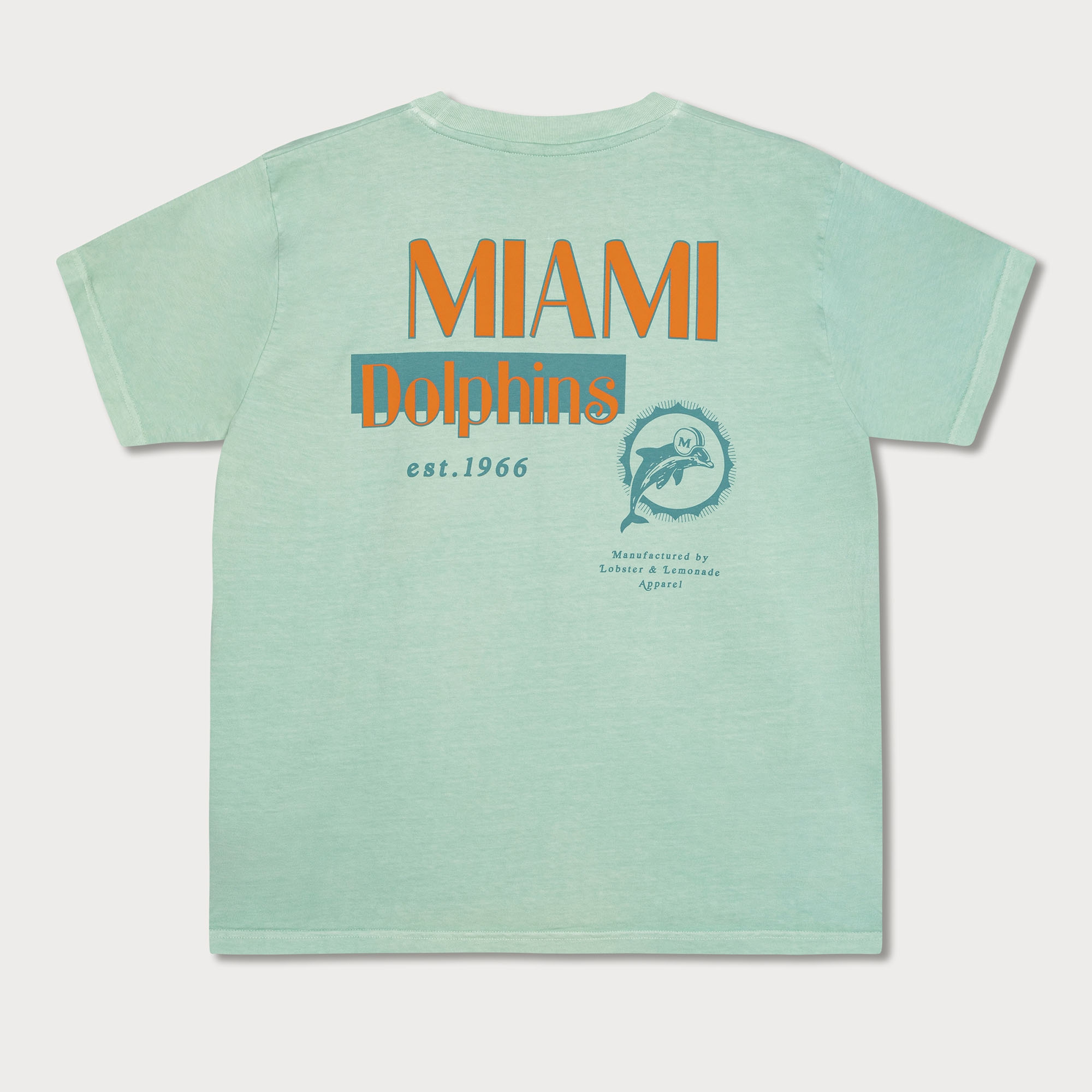 Miami Dolphins L&L '89 Classics NFL T-Shirt Mint Green