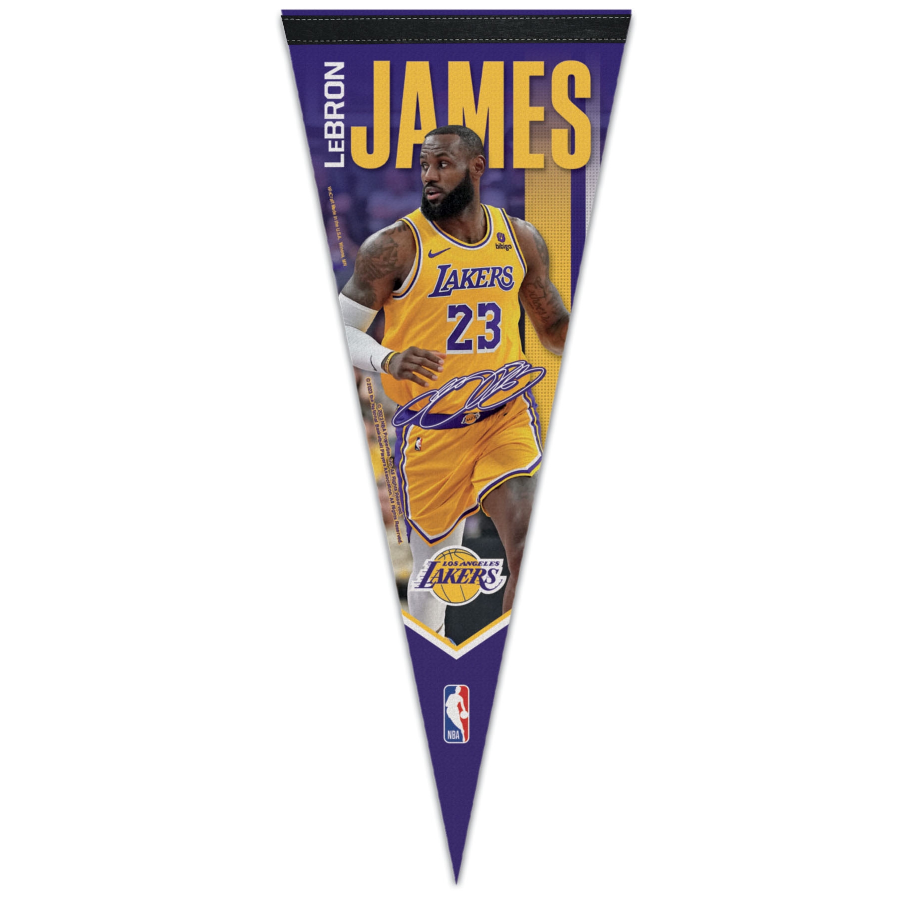 LeBron James Los Angeles Lakers WinCraft Premium NBA Pennant