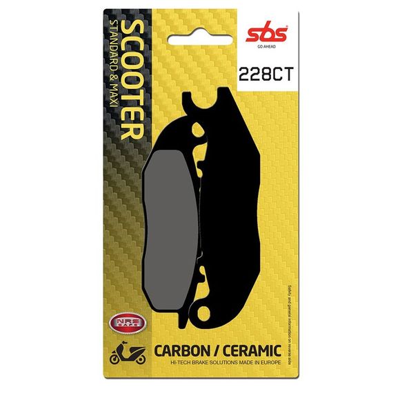 SBS 228CT Organic Front Brake PadsRef: 228CT / 228080