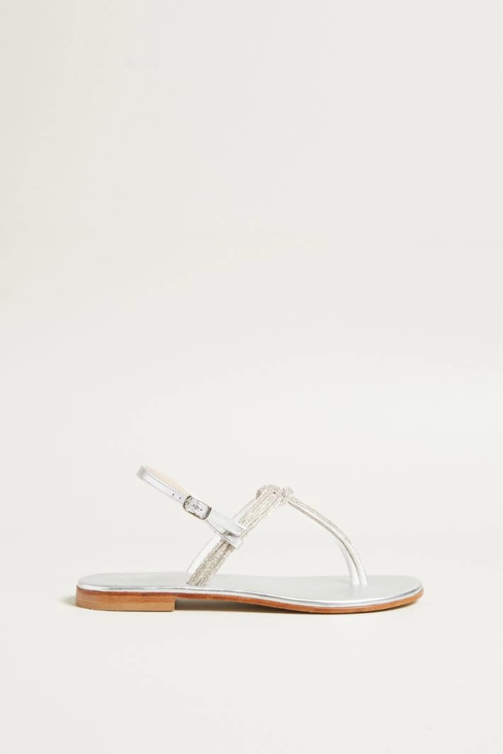 Rhinestone sandals - SILVER