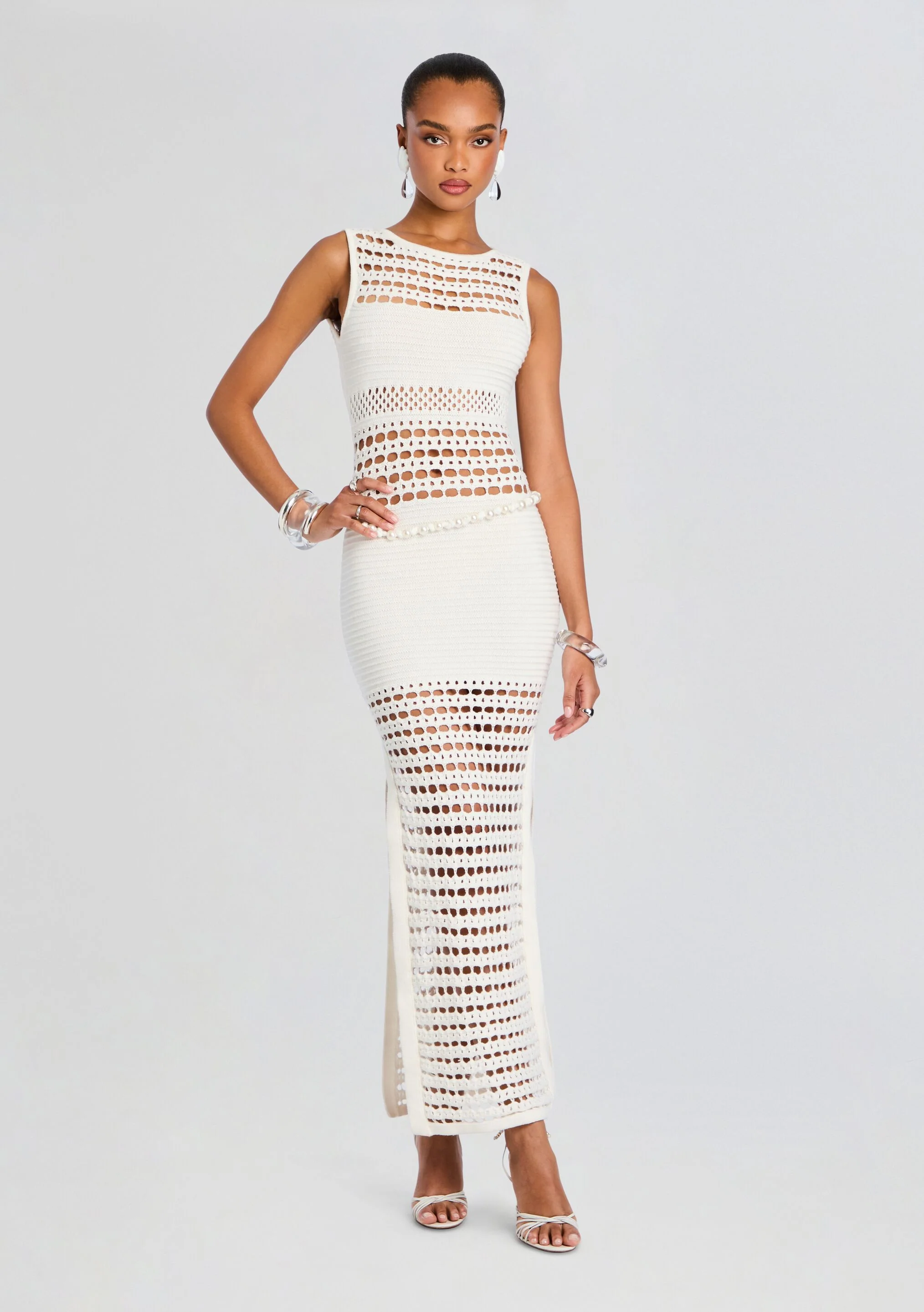 Kylan Knit Crochet Dress
