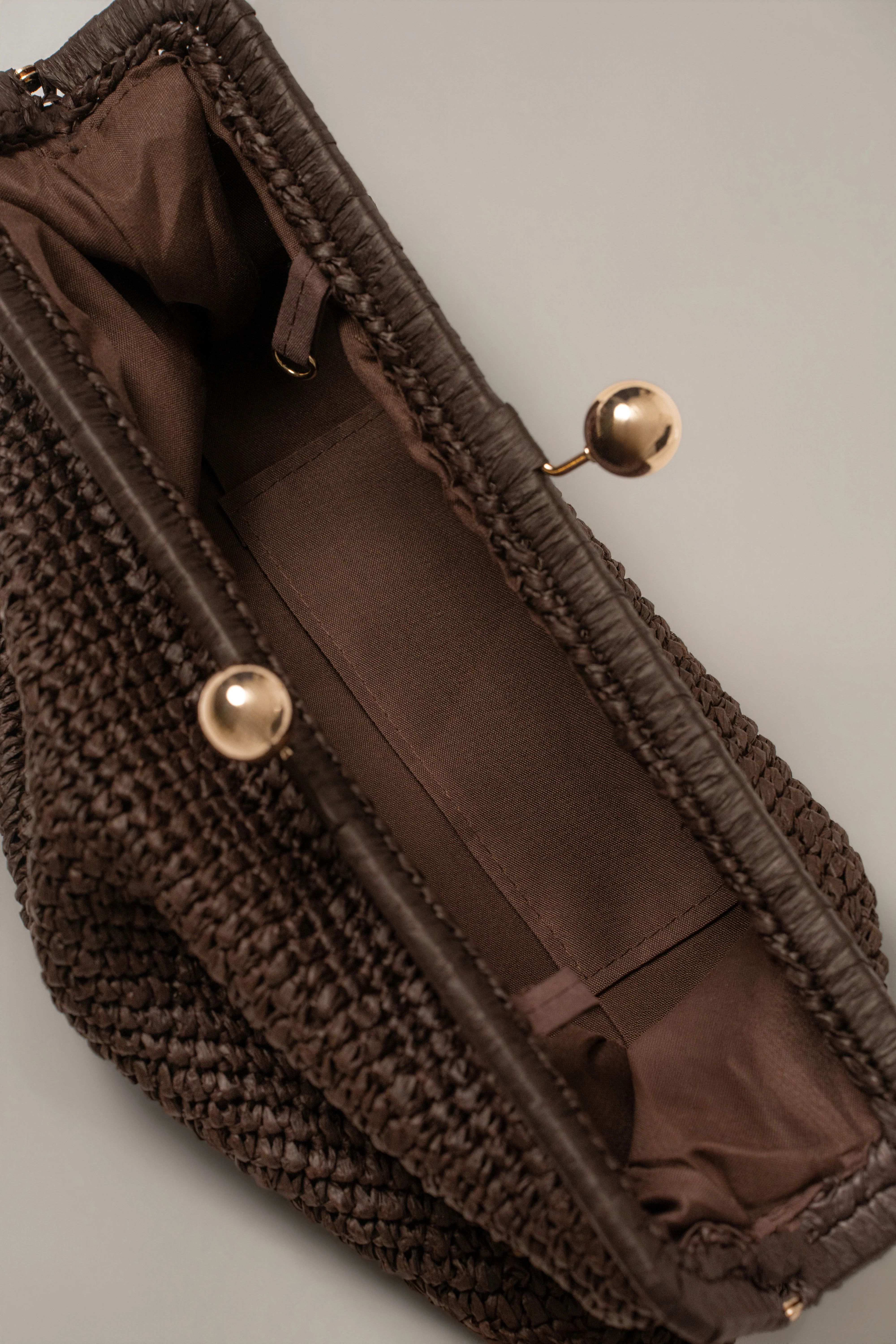 Chocolate Sunkissed Clasp Clutch