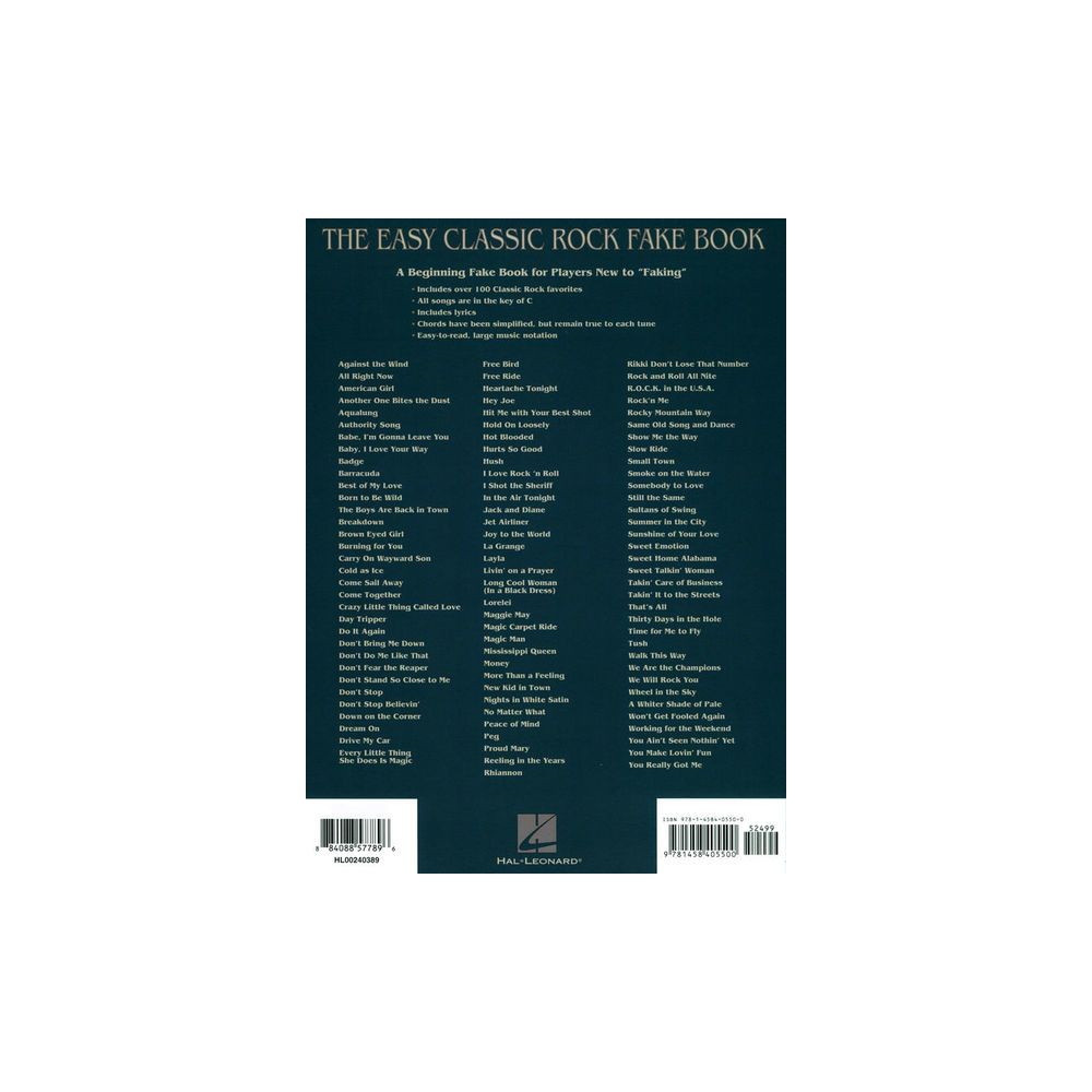 Hal Leonard Easy Classic Rock Fake Book – Thomann Ireland