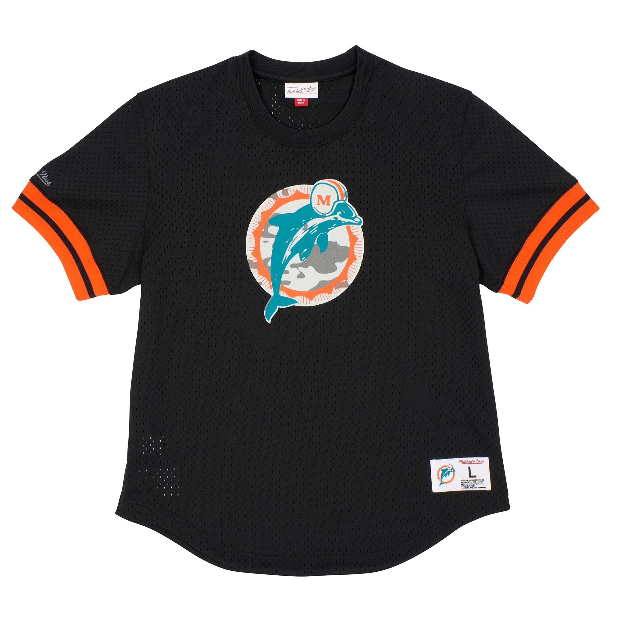 Miami Dolphins Mitchell & Ness Camo Reflective NFL Crew Mesh Jersey